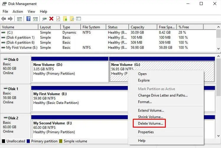 How to Format a Hard Drive on Windows 13 delete-volume