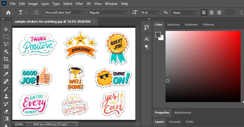 How to Print Stickers at Home (Step-by-Step Guide) 6 designing stickers on photoshop