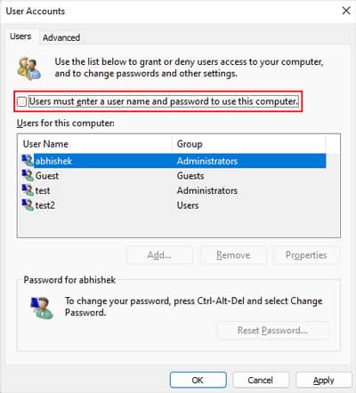 disable-users-must-enter-a-user-name-and-password-to-use-this-computer