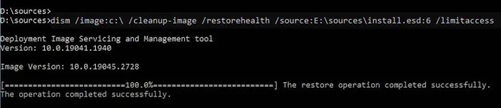 Fix: There Was a Problem Resetting Your PC 13 dism-command-offline-problem-resetting-this-pc-1024x221