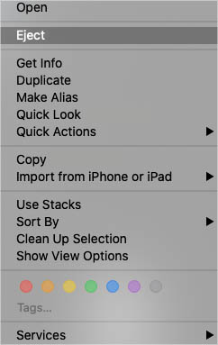 ejecting dmg file
