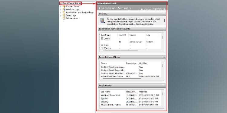 How to Check Event Logs on Windows 3 event log and summary