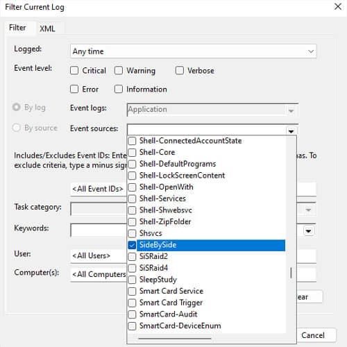 filter-current-log-event-source-sidebyside