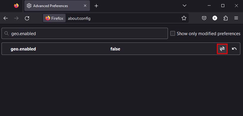 firefox disable geoenabled