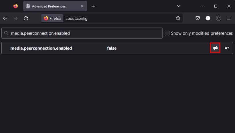 firefox disable mediapeerconnectionenabled