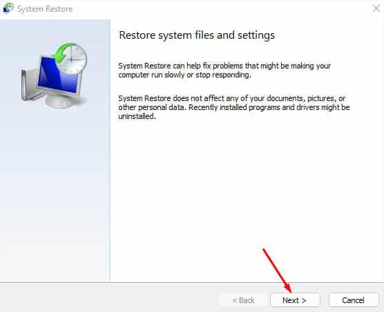 first screen system restore