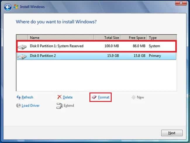 format drive