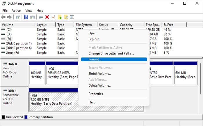 format-usb-drive-disk-management