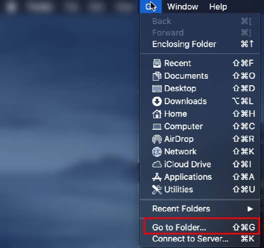 go-to-folder-option