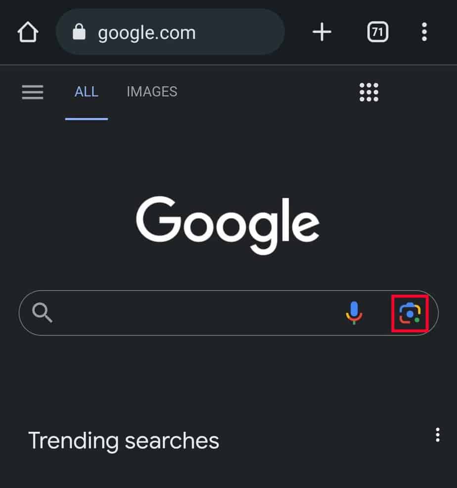 google image search camera icon android