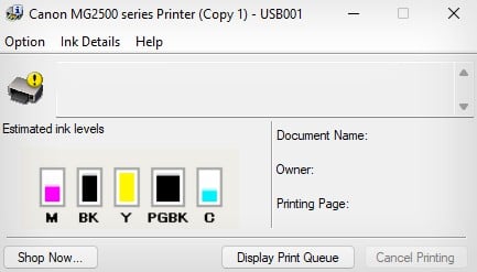 ink-level-on-canon-printer