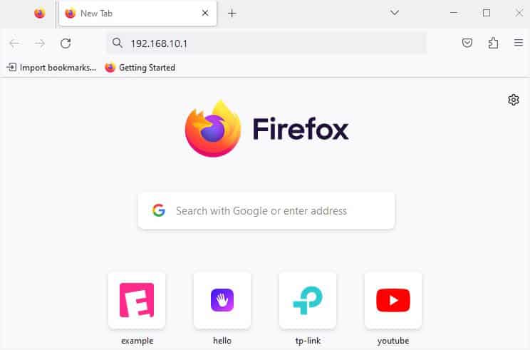 ip address in firefox browser