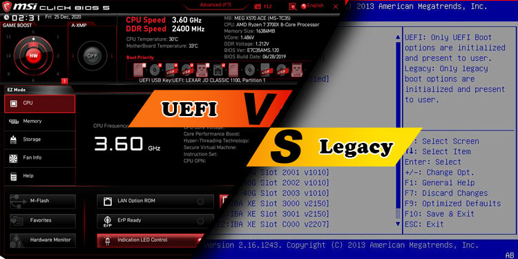 legacy vs uefi