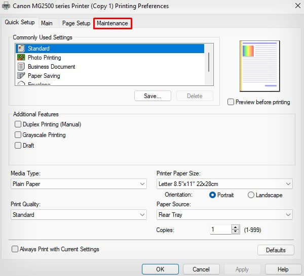 maintenance-tabs-in-canon-printer-printing-preference