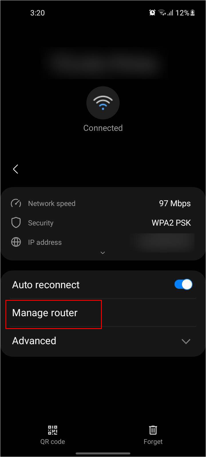 manage router android