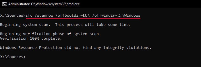 offline sfc scan problem resetting this PC