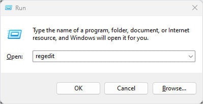 open regedit antimalware service