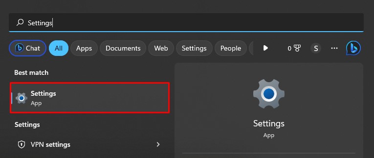 open settings on computer
