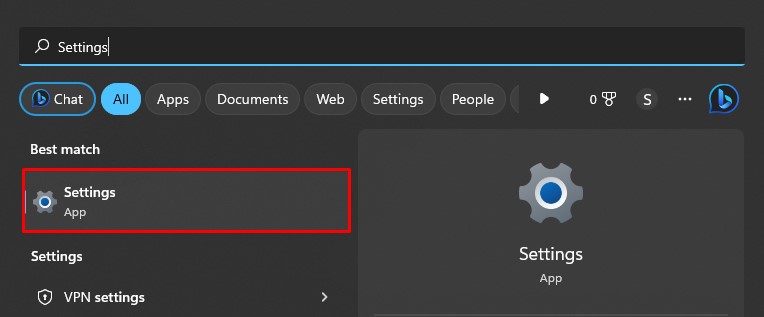 open settings on win 11