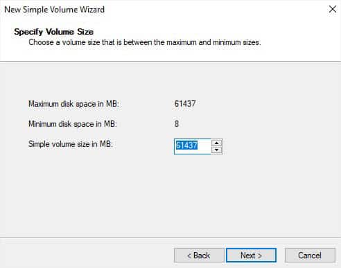 partition before format