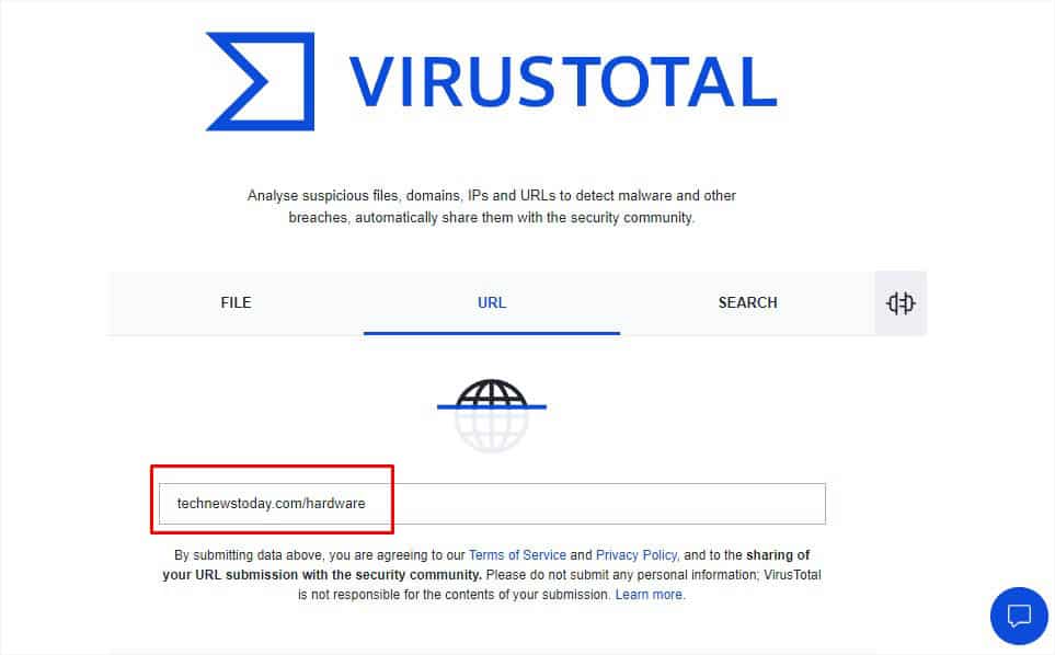 paste the url