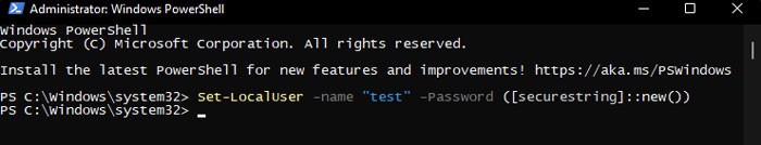 powershell-remove-password-set-localuser