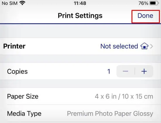 How to Add Printer to iPad 33 print-setting-in-epson-printer-and-done