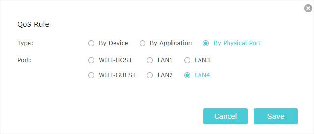 qos rule by application