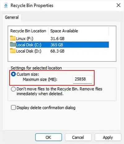recycle-bin-properties-custom-size-maximum