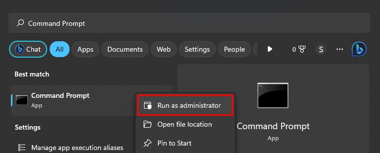 run cmd as admin