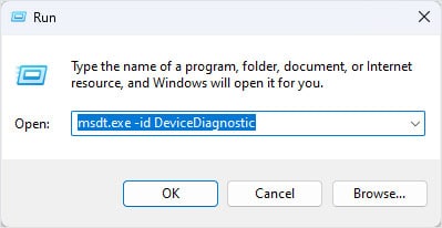 run hardware troubleshooter logitech m325 not working