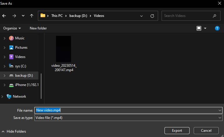 save video microosft video editor