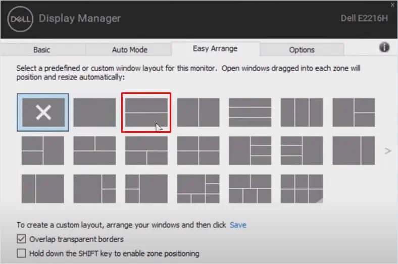 select-layout-dell-display-manager