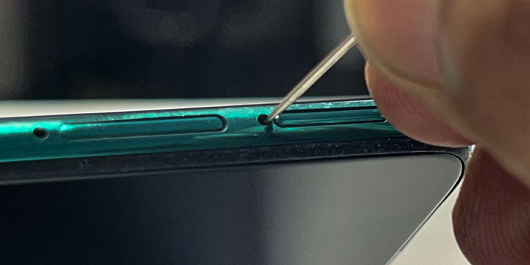 take sim card out of sim slot