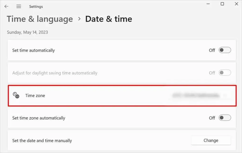 Fix: The RPC Server is Unavailable 28 time-zone-1024x648