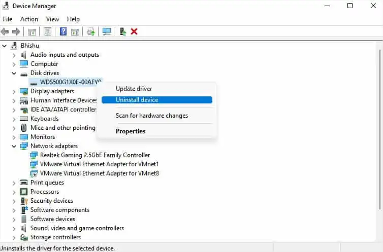 D Drive Not Showing Up—10 Ways to Fix It 24 uninstall-device-disk-drive