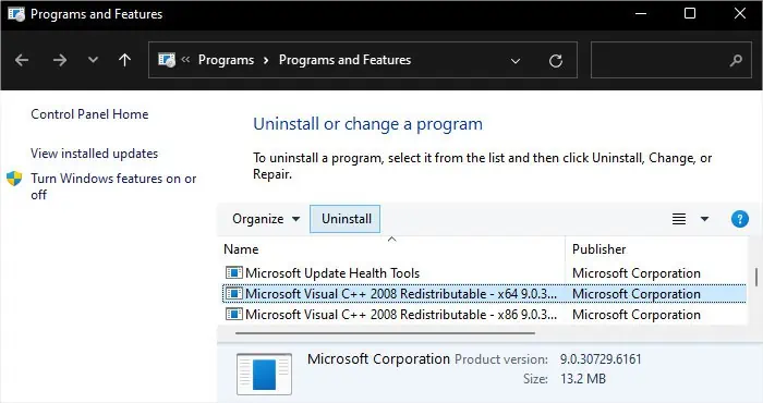 uninstall-microsoft-visual-c-redistributable