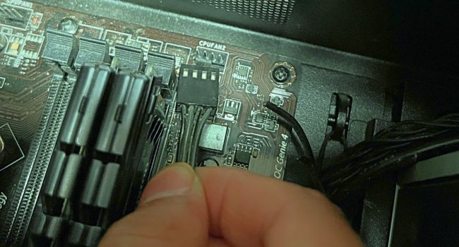 unplug cpu fan cable