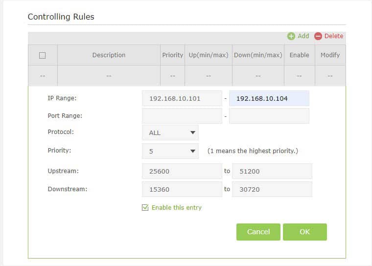 upsteam and downstream entries