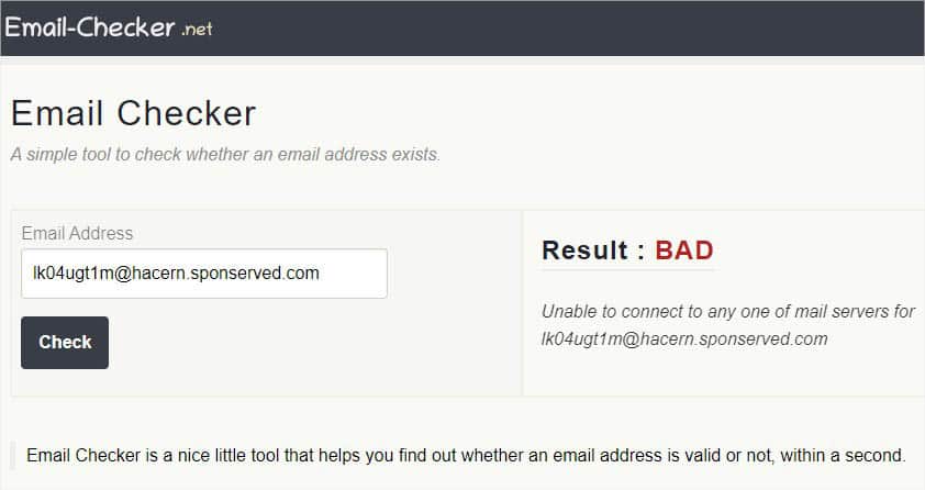 verify email address
