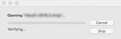 verifying to open dmg file