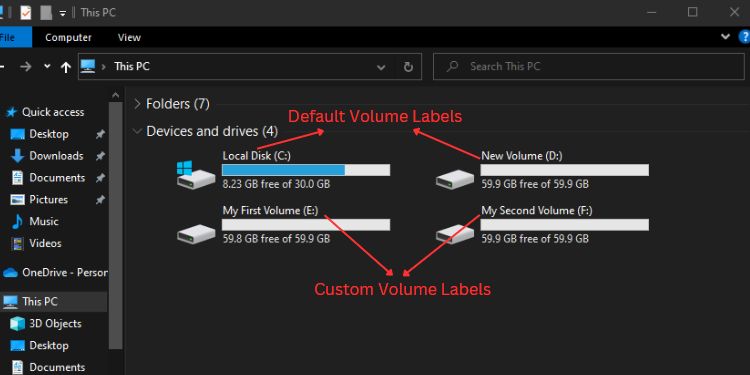 How to Format a Hard Drive on Windows 1 volume labels