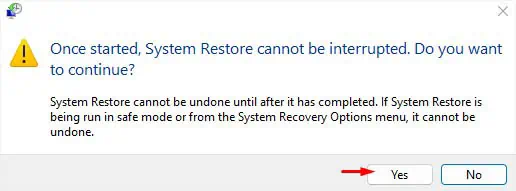 D Drive Not Showing Up—10 Ways to Fix It 41 yes-to-system-restore-confirm