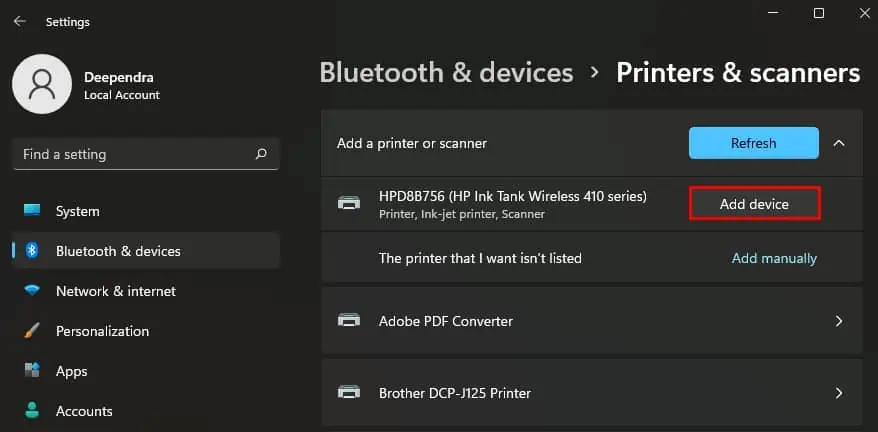 add-device-beside-printer-name