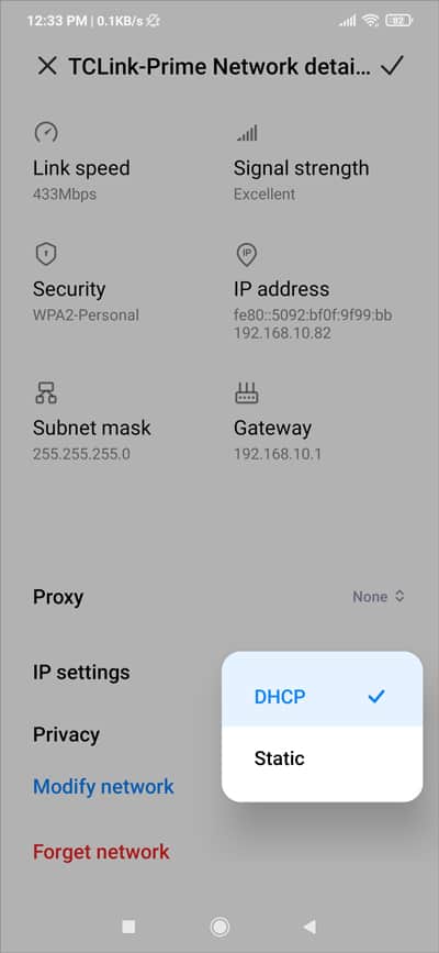 android-dhcp-static-ip