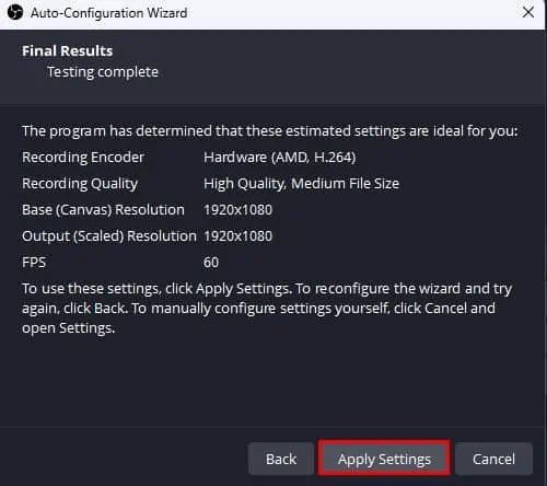 Why is My OBS Recording Choppy? 7 Ways to Fix It 17 apply-setting-new-profile-obs-recording-choppy