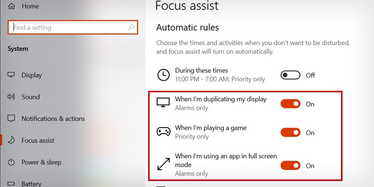 automatic-rules-for-DND-in-windows-10