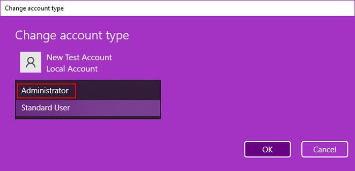 change-account-type-administrator