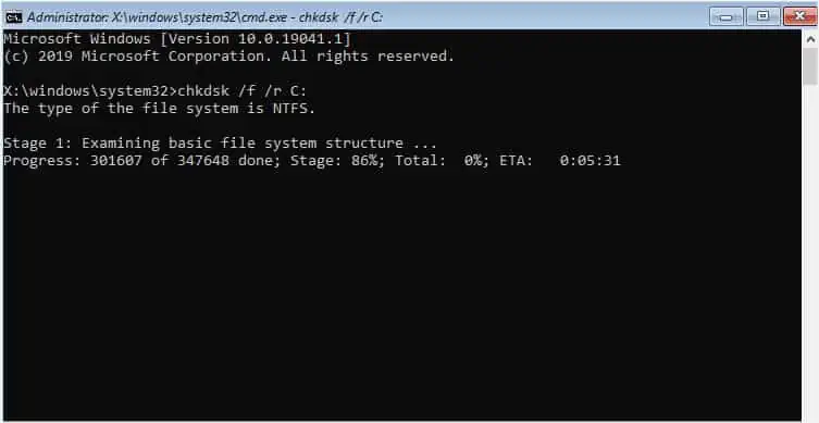 How to Fix Inaccessible Boot Device? 18 Possible Ways 64 chkdsk-f-r-boot-drive
