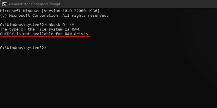 4 Ways to Fix "You Need to Format Before Use" 5 chkdsk-not-available-for-raw-drive-1